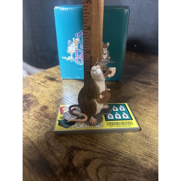 Mouse Decor After The Party Scratch Win Lottery Ticket Vtg Limited Edition Mice - Picture 9 of 11